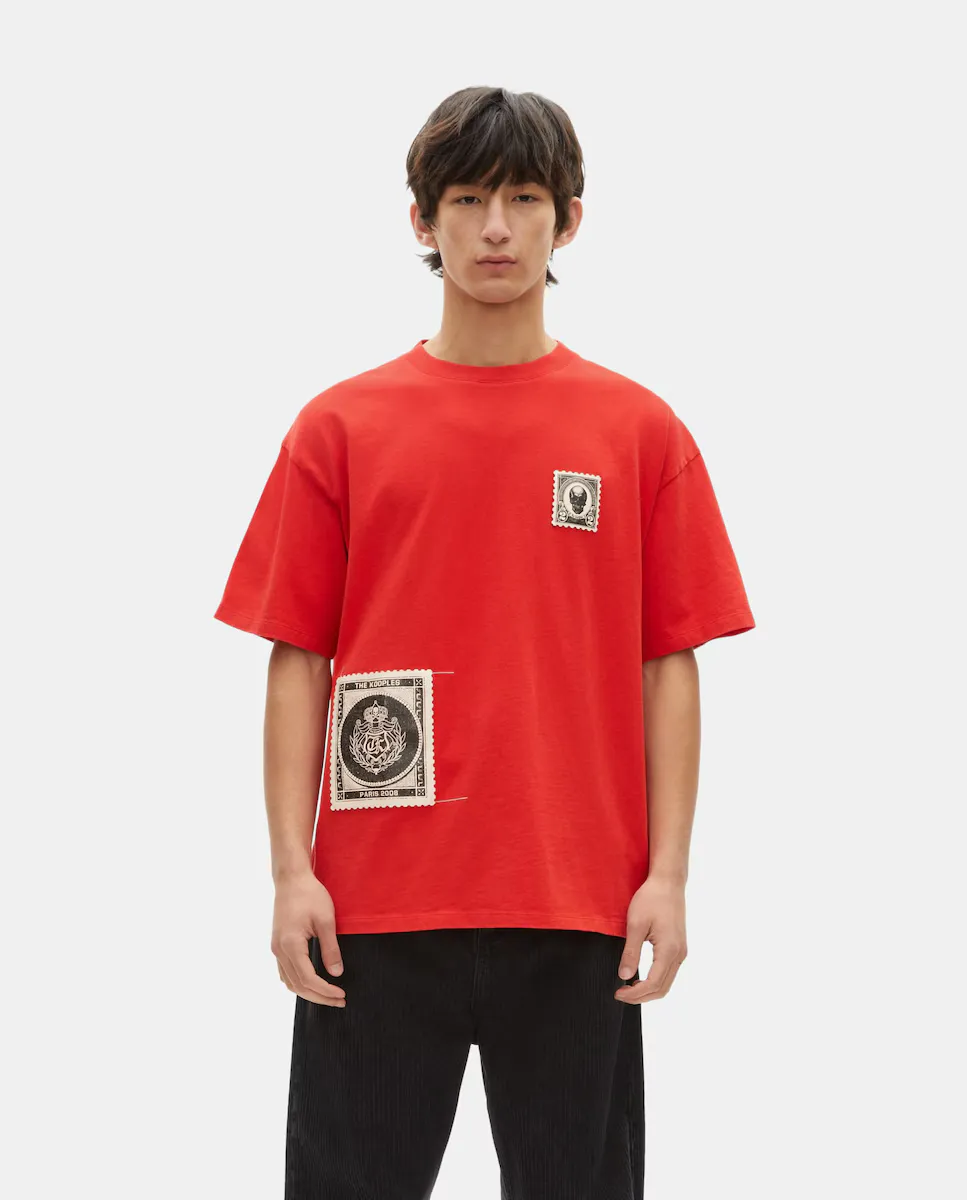 Футболка мужская с коротким рукавом и декоративными нашивками The Kooples, красный
Футболка мужская с коротким рукавом и декоративными нашивками The Kooples, красный