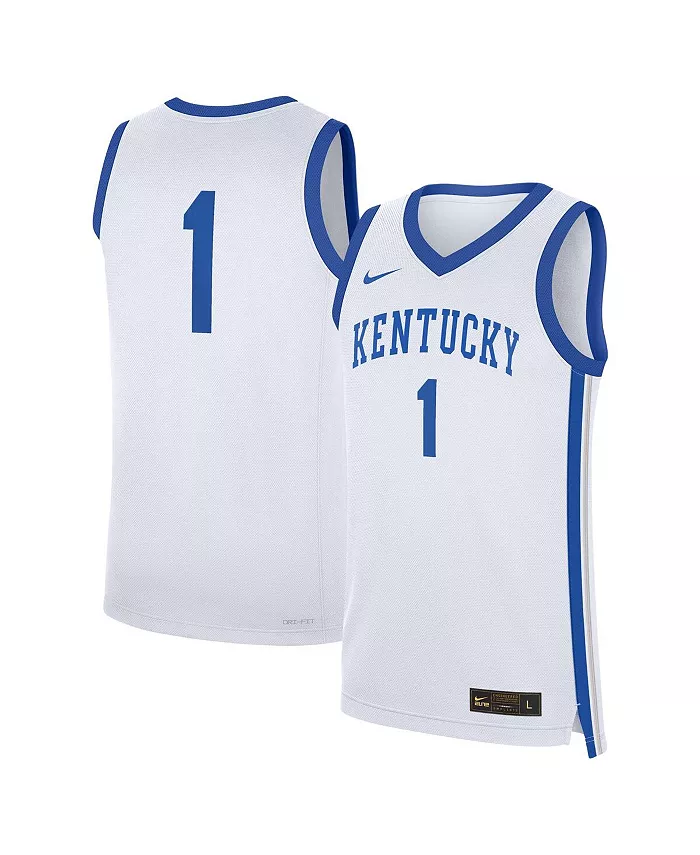 Мужская реплика домашней футболки Kentucky Wildcats, белая, №1 Nike
Мужская реплика домашней футболки Kentucky Wildcats, белая, №1 Nike