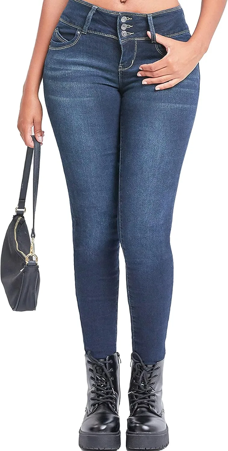 YMI Women's Junior Mid-Rise Wannabettabutt 3-Button Skinny Jeans из переработанных волокон
YMI Women's Junior Mid-Rise Wannabettabutt 3-Button Skinny Jeans из переработанных волокон