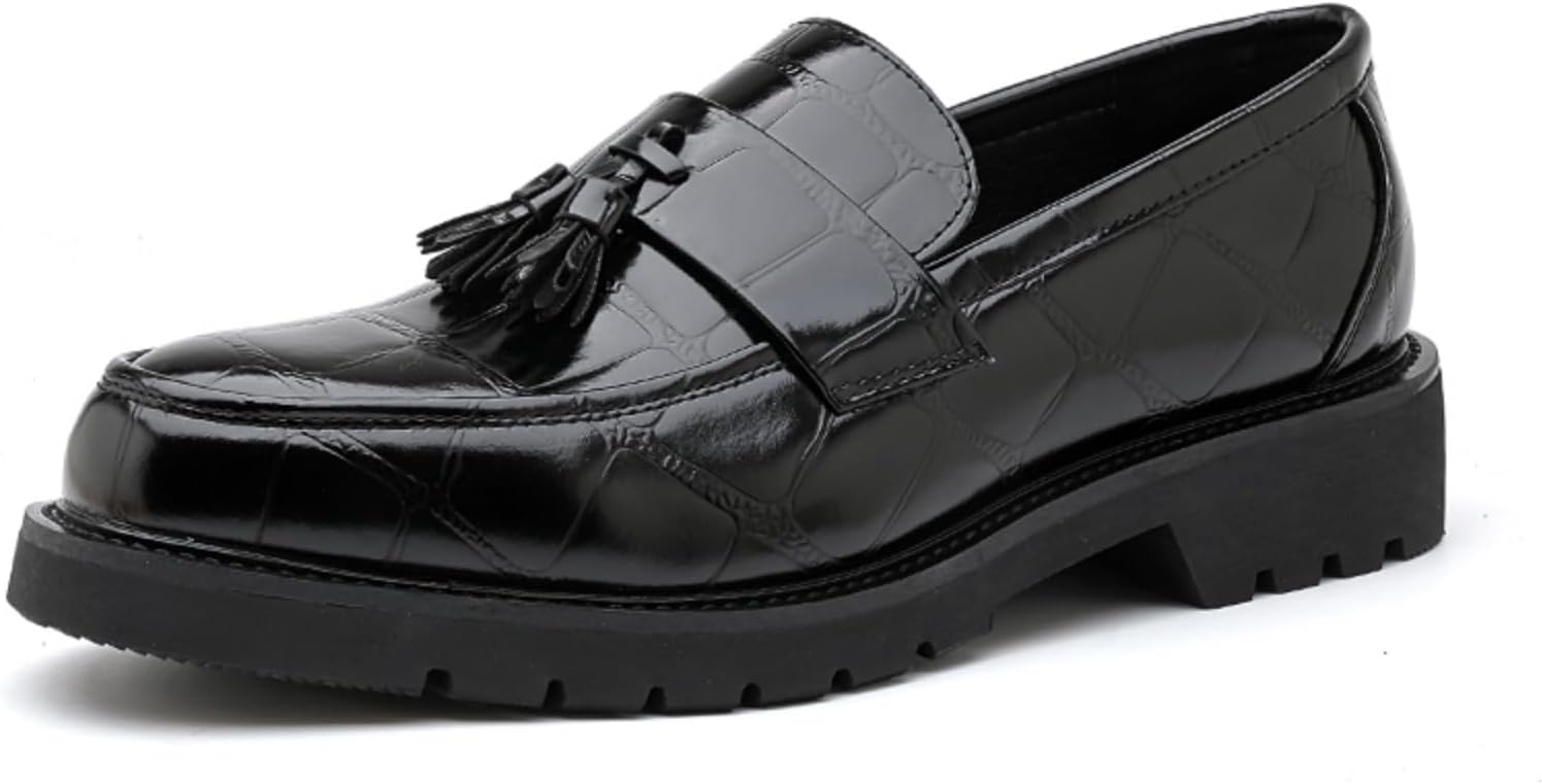 Мужские лоферы с тиснением под крокодила и кисточками, классический стиль «пенни» для формальной и повседневной носки- легко стильные и вечные Aokisx, черный
Мужские лоферы с тиснением под крокодила и кисточками, классический стиль «пенни» для формальной и повседневной носки- легко стильные и вечные Aokisx, черный