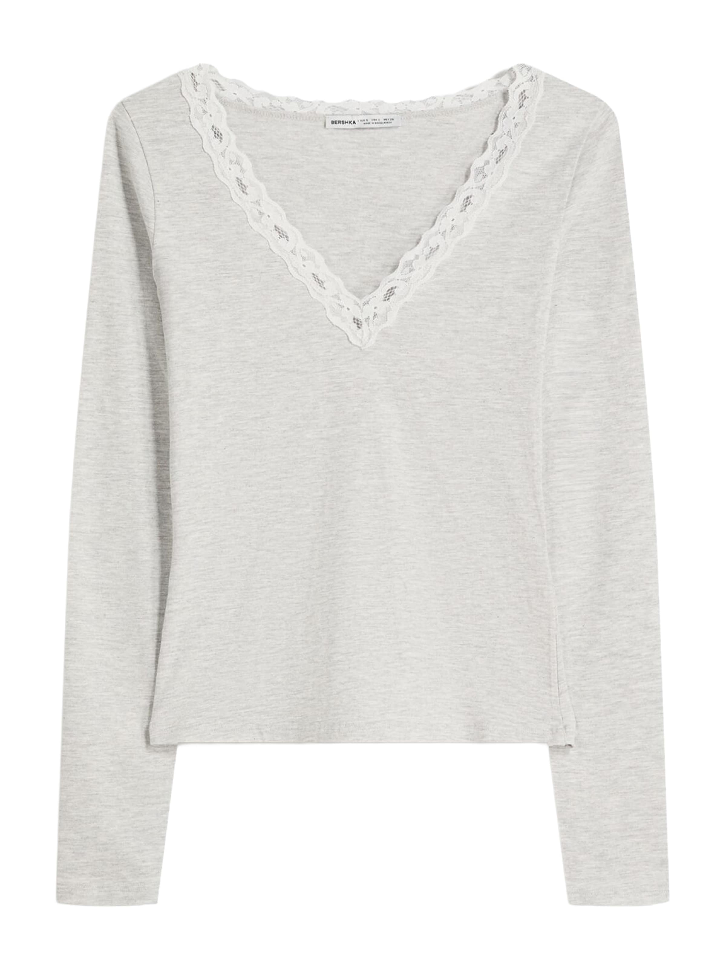 Bershka Лонгслив в светло-сером цвете
Bershka Лонгслив в светло-сером цвете