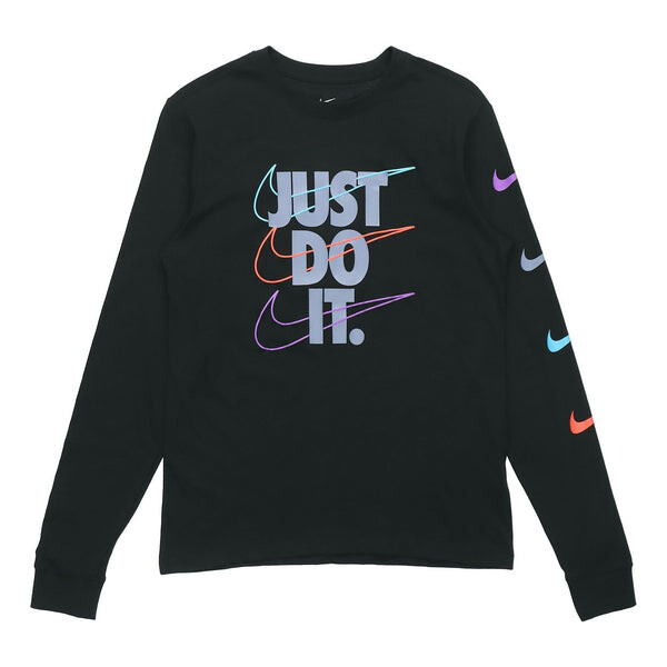 Футболка as mens sp brandmarks sports long sleeve black Nike, черный 
Футболка as mens sp brandmarks sports long sleeve black Nike, черный