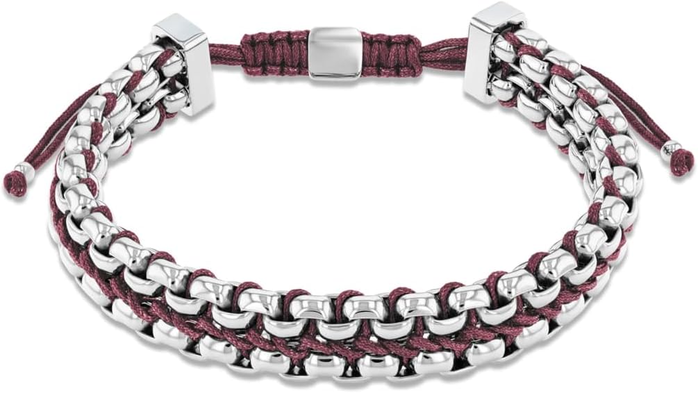 Браслет Calvin Klein Fused Jewelry для мужчин - нержавеющая сталь и нейлон - регулируемая застежка-завязка - плетеный дизайн - модный ювелирный аксессуар премиум-класса - подарок для него, Burgundy
Браслет Calvin Klein Fused Jewelry для мужчин - нержавеющая сталь и нейлон - регулируемая застежка-завязка - плетеный дизайн - модный ювелирный аксессуар премиум-класса - подарок для него, Burgundy