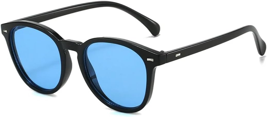 Ретро овальные женские солнцезащитные очки с заклепками, модные прозрачные линзы цвета океана, защита от УФ-излучения UV400, трендовые мужские очки в стиле панк UUPTTPL, Black Blue
Ретро овальные женские солнцезащитные очки с заклепками, модные прозрачные линзы цвета океана, защита от УФ-излучения UV400, трендовые мужские очки в стиле панк UUPTTPL, Black Blue