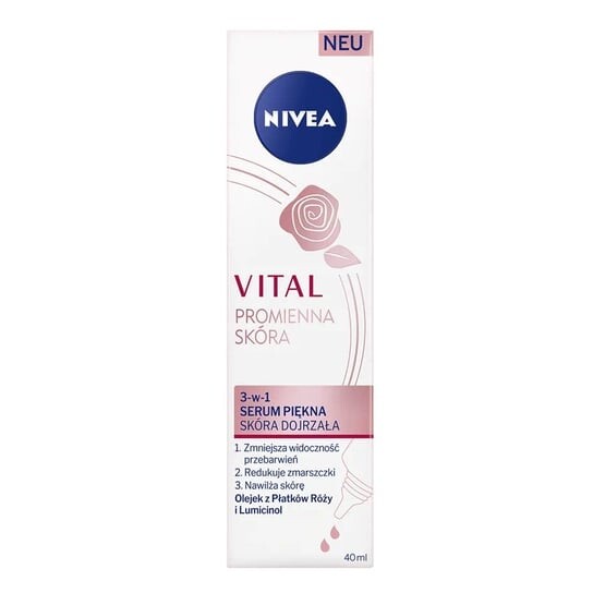 Косметическая сыворотка 3в1 40мл Vital Radiant Skin, Nivea
Косметическая сыворотка 3в1 40мл Vital Radiant Skin, Nivea