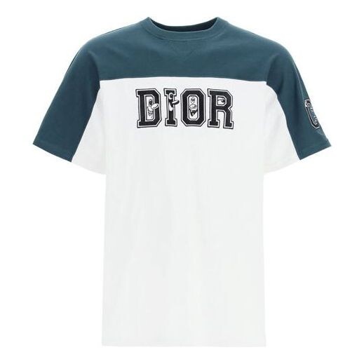 Футболка Men's DIOR Logo Printing Colorblock Round Neck Short Sleeve Green T-Shirt, зеленый 
Футболка Men's DIOR Logo Printing Colorblock Round Neck Short Sleeve Green T-Shirt, зеленый