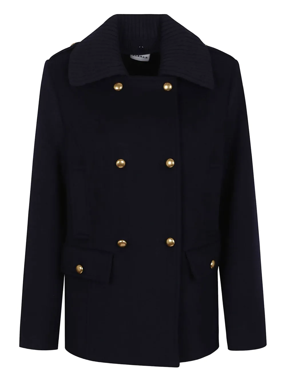 Двубортный бушлат с золотыми пуговицами P.A.R.O.S.H., синий
Двубортный бушлат с золотыми пуговицами P.A.R.O.S.H., синий