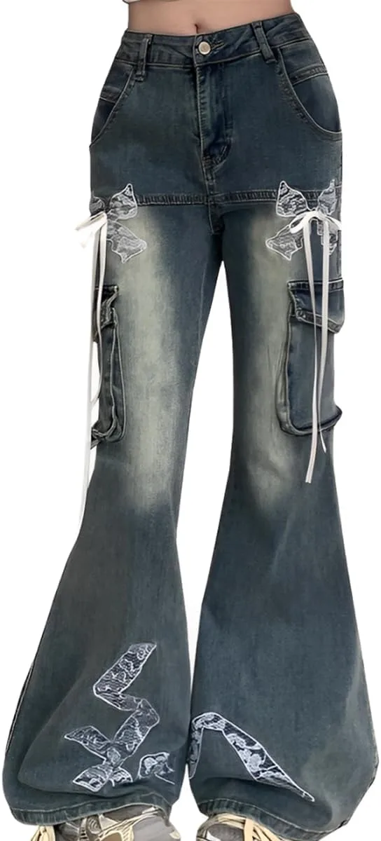 Джинсы Y2K с высокой талией и широкими штанинами kakarin choyx
Джинсы Y2K с высокой талией и широкими штанинами kakarin choyx