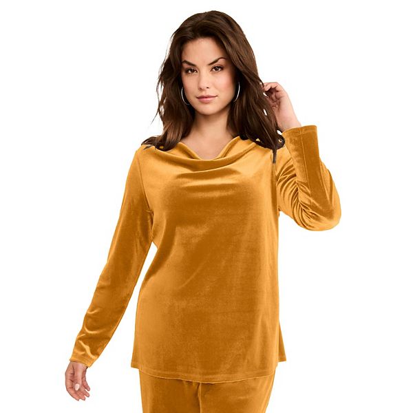 Женская футболка из велюра с капюшоном plus size Roaman'S, Rich Gold
Женская футболка из велюра с капюшоном plus size Roaman'S, Rich Gold