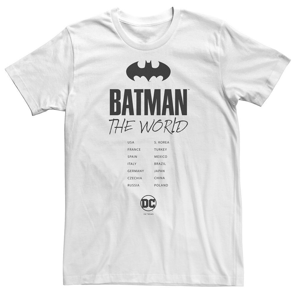 Футболка Big & Tall DC Comics Batman: The World с логотипом летучей мыши, белый
Футболка Big & Tall DC Comics Batman: The World с логотипом летучей мыши, белый