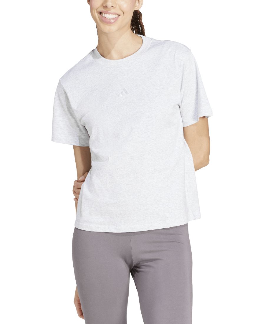 Женская базовая хлопковая футболка с небольшим логотипом Adidas, Light Grey Heather/white
Женская базовая хлопковая футболка с небольшим логотипом Adidas, Light Grey Heather/white