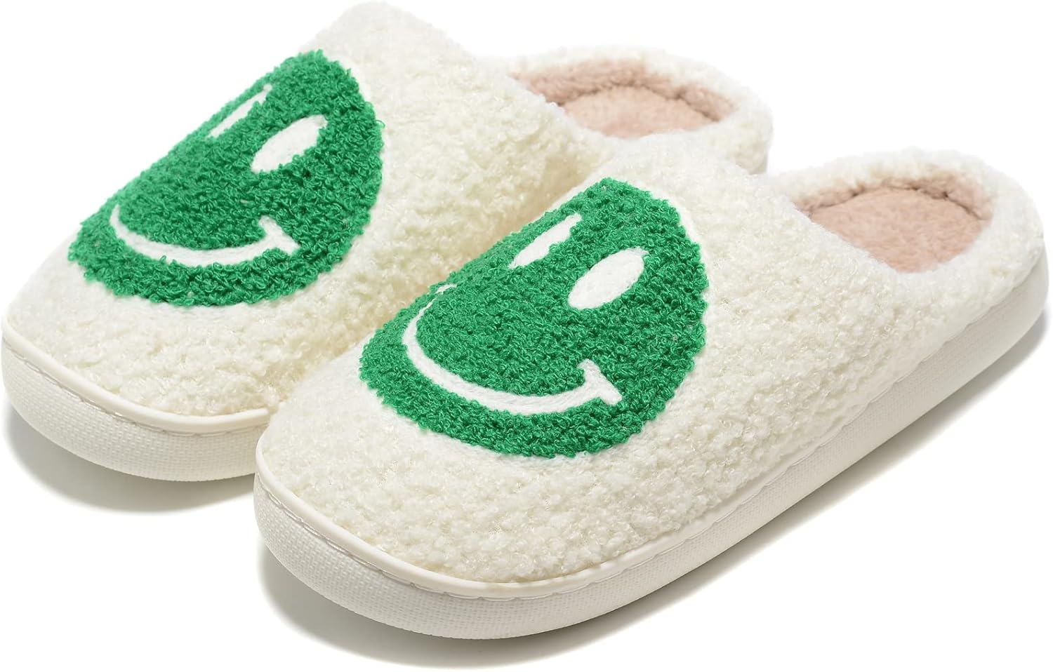 Ретро-тапочки с пушистым лицом для женщин и мужчин, мягкие, пушистые, теплые, нескользящие, в стиле для пар, повседневные, с улыбающимся лицом, для дома и улицы, противоскользящие, теплые, уютные, из мягкой пены с эффектом памяти Kolege, зеленый
Ретро-тапочки с пушистым лицом для женщин и мужчин, мягкие, пушистые, теплые, нескользящие, в стиле для пар, повседневные, с улыбающимся лицом, для дома и улицы, противоскользящие, теплые, уютные, из мягкой пены с эффектом памяти Kolege, зеленый