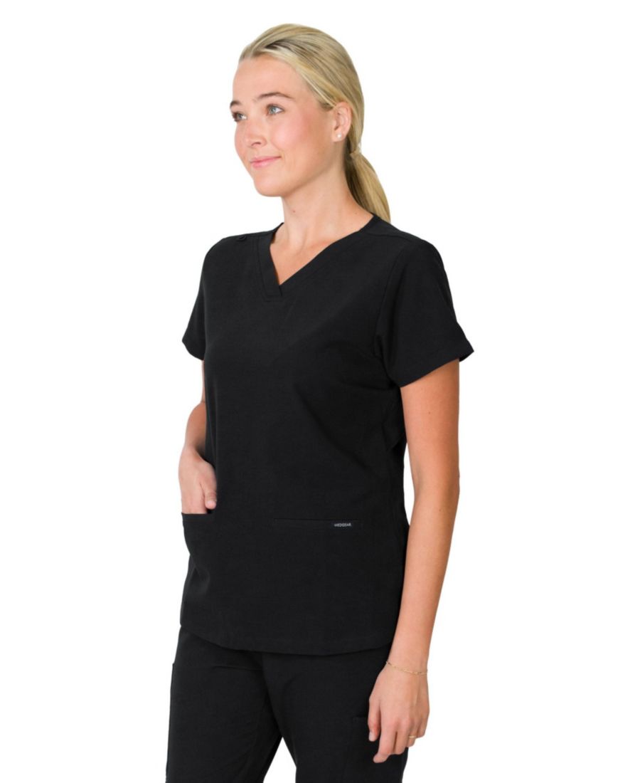 Женская облегающая медицинская рубашка Sofia с 3 карманами Medgear, Black
Женская облегающая медицинская рубашка Sofia с 3 карманами Medgear, Black