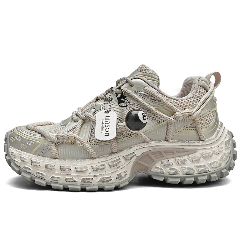 Амортизирующие износостойкие дышащие легкие низкие массивные кроссовки для мужчин Masongarments, champagne золотой (charm thickened)
Амортизирующие износостойкие дышащие легкие низкие массивные кроссовки для мужчин Masongarments, champagne золотой (charm thickened)