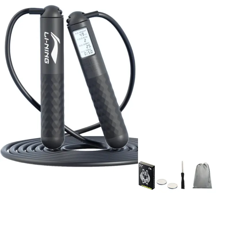 Li-Ning Li Ning Oxygen Fat Reduction Electronic Counting Jump Ropes Adults Rope Rubber, Controller PVC Silicone 3m Black
Li-Ning Li Ning Oxygen Fat Reduction Electronic Counting Jump Ropes Adults Rope Rubber, Controller PVC Silicone 3m Black