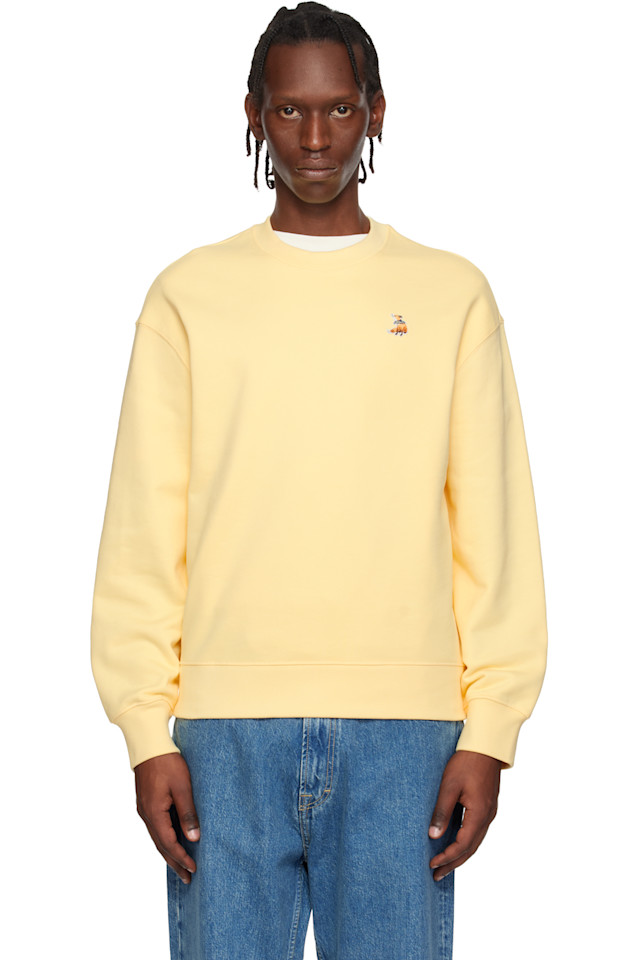 Maison Kitsuné Желтая толстовка с изображением спящей лисы
Maison Kitsuné Желтая толстовка с изображением спящей лисы