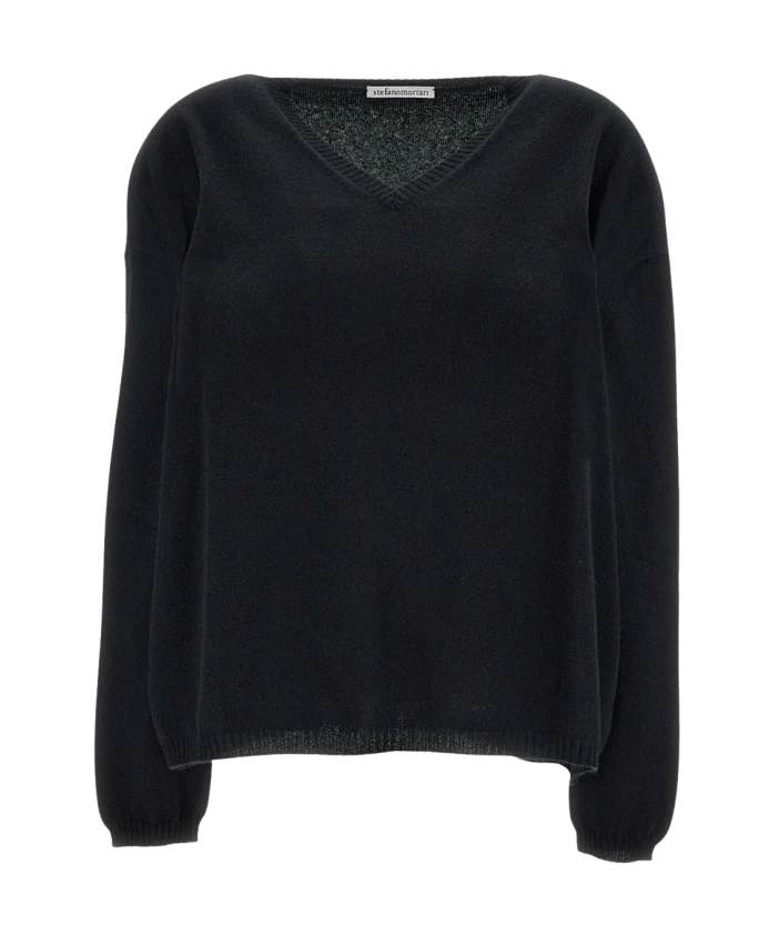 Пуловер с V-образным вырезом Stefano Mortari, черный
Пуловер с V-образным вырезом Stefano Mortari, черный