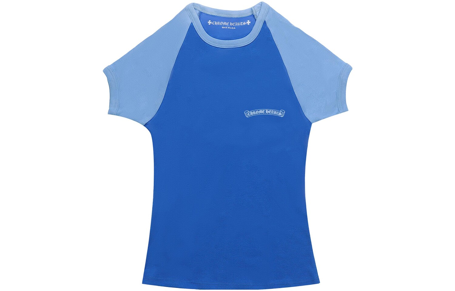 Футболка женская Chrome Hearts, синий / светло-синий
Футболка женская Chrome Hearts, синий / светло-синий