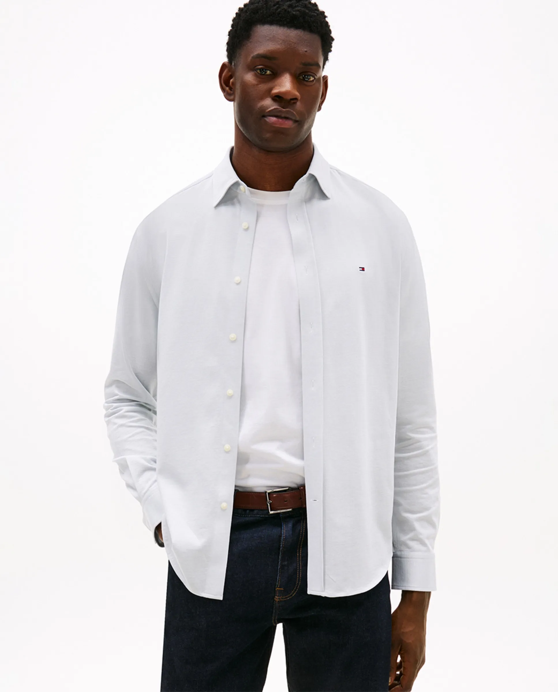 Мужская однотонная рубашка в рубчик Tommy Hilfiger, светло-голубой
Мужская однотонная рубашка в рубчик Tommy Hilfiger, светло-голубой