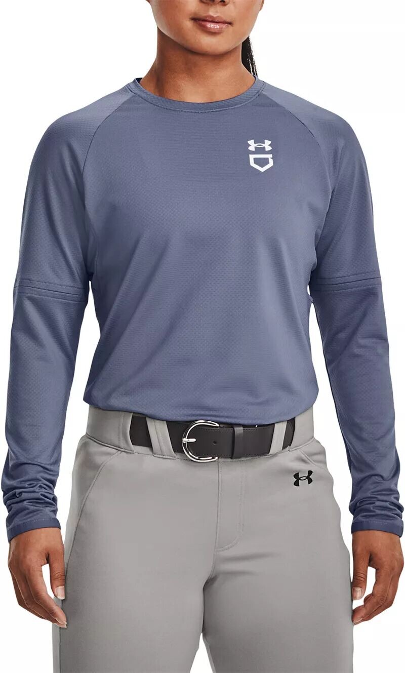 Женский пуловер с круглым вырезом для софтбола Under Armour, фиолетовый
Женский пуловер с круглым вырезом для софтбола Under Armour, фиолетовый