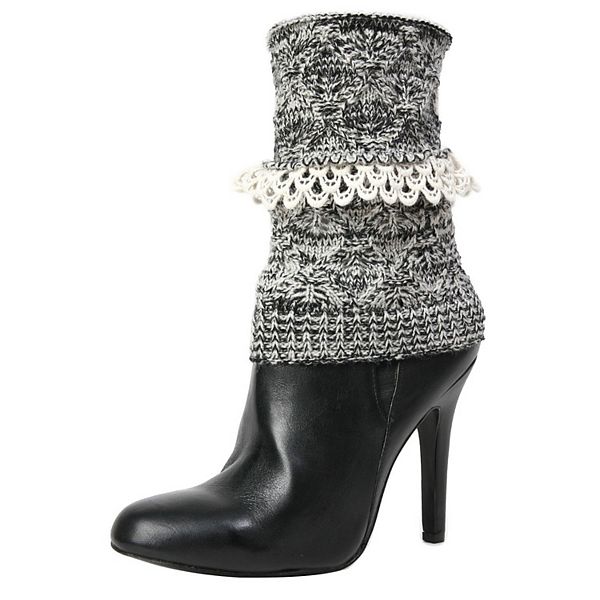 Вязаный гетр с ажурной отделкой Memoi, Black
Вязаный гетр с ажурной отделкой Memoi, Black