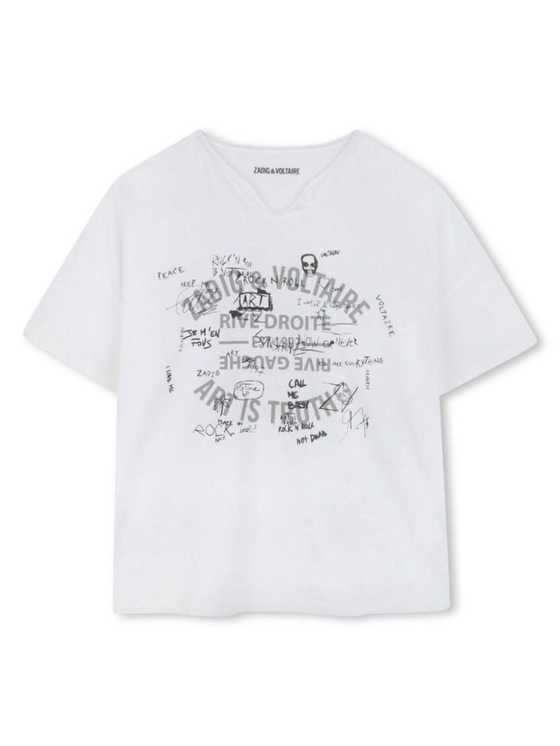 Футболка Zadig & Voltaire Kids с логотипом, белый 
Футболка Zadig & Voltaire Kids с логотипом, белый