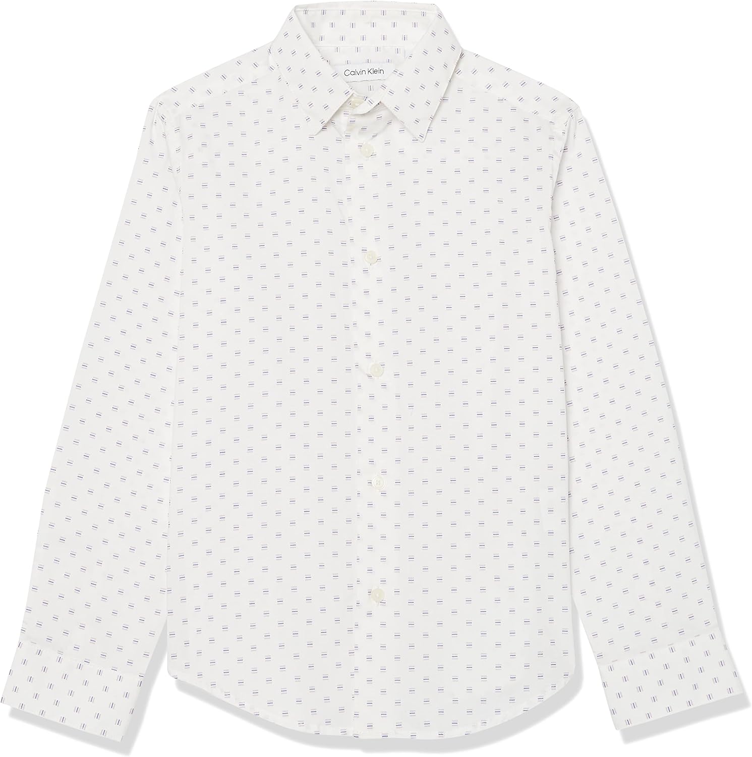 Рубашка Calvin Klein для мальчиков с длинными рукавами, узором, застежкой на пуговицы, манжетами и подолом, Prism
Рубашка Calvin Klein для мальчиков с длинными рукавами, узором, застежкой на пуговицы, манжетами и подолом, Prism
