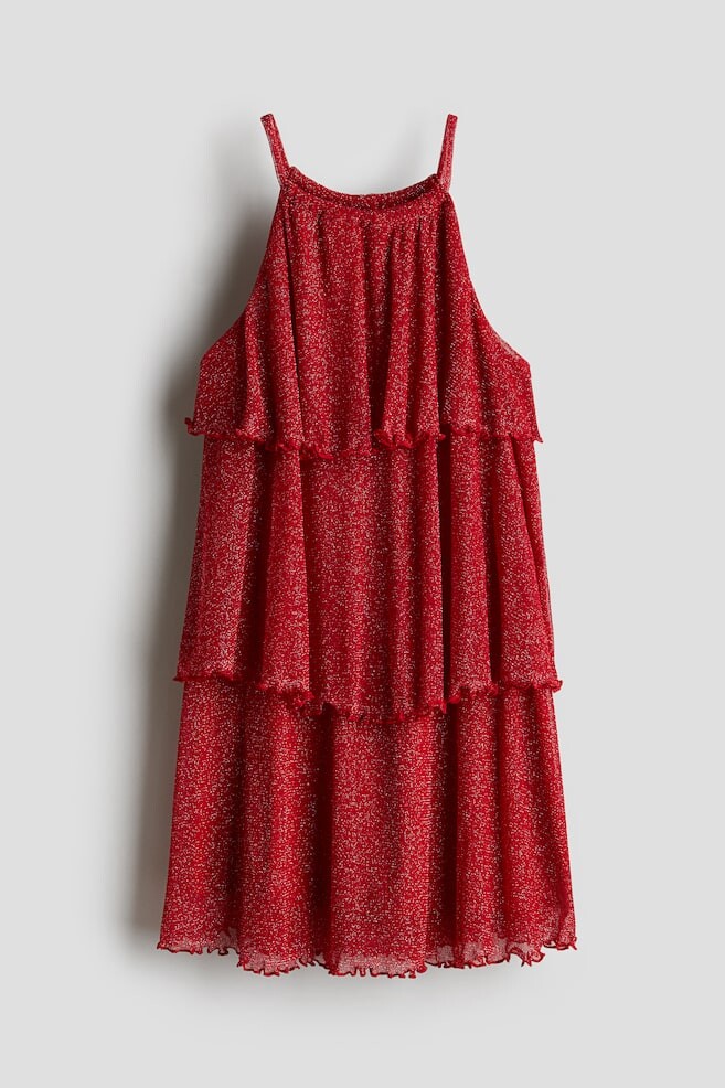 Мерцающее многоярусное платье H&M, красный
Мерцающее многоярусное платье H&M, красный