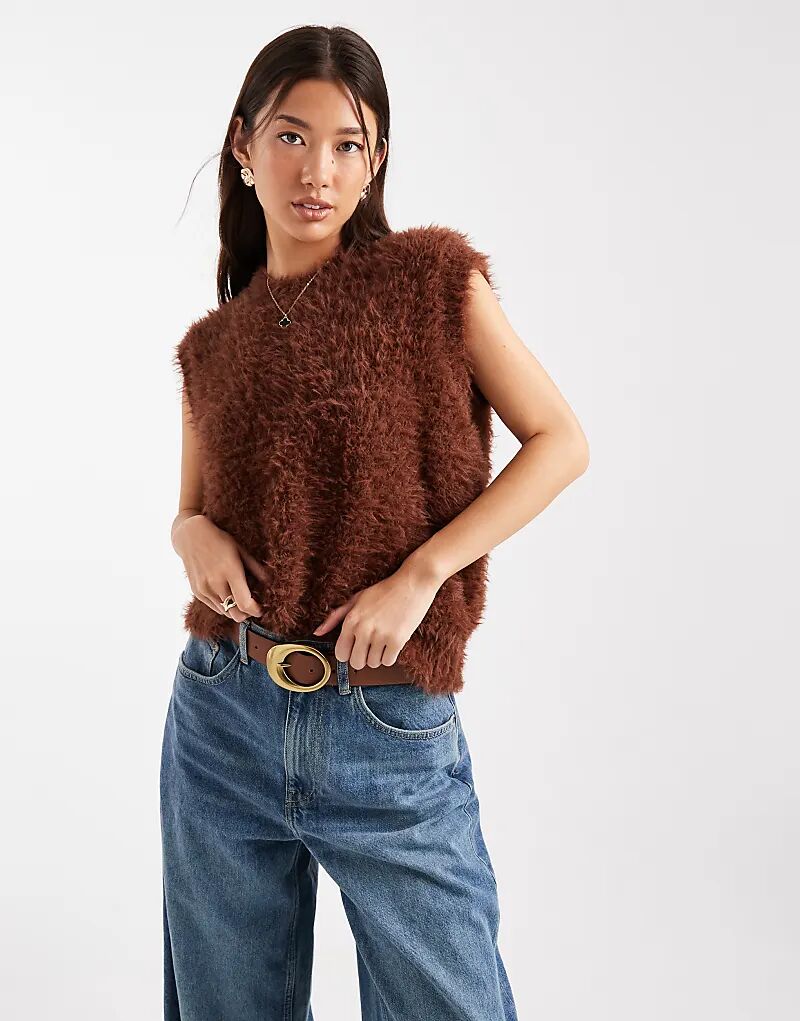 Пушистая майка свободного кроя с круглым вырезом ASOS DESIGN цвета ириски
Пушистая майка свободного кроя с круглым вырезом ASOS DESIGN цвета ириски