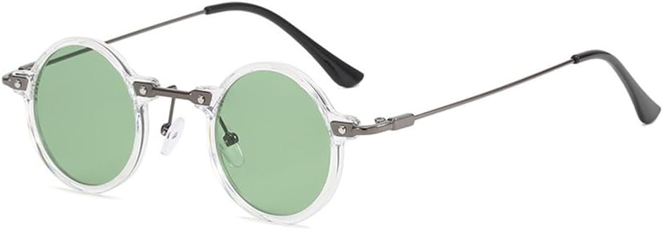 Ретро-панк круглые солнцезащитные очки для мужчин, маленькая оправа, женские модные винтажные металлические очки с защитой от УФ-излучения UV400 KTUCN, Clear White Green
Ретро-панк круглые солнцезащитные очки для мужчин, маленькая оправа, женские модные винтажные металлические очки с защитой от УФ-излучения UV400 KTUCN, Clear White Green