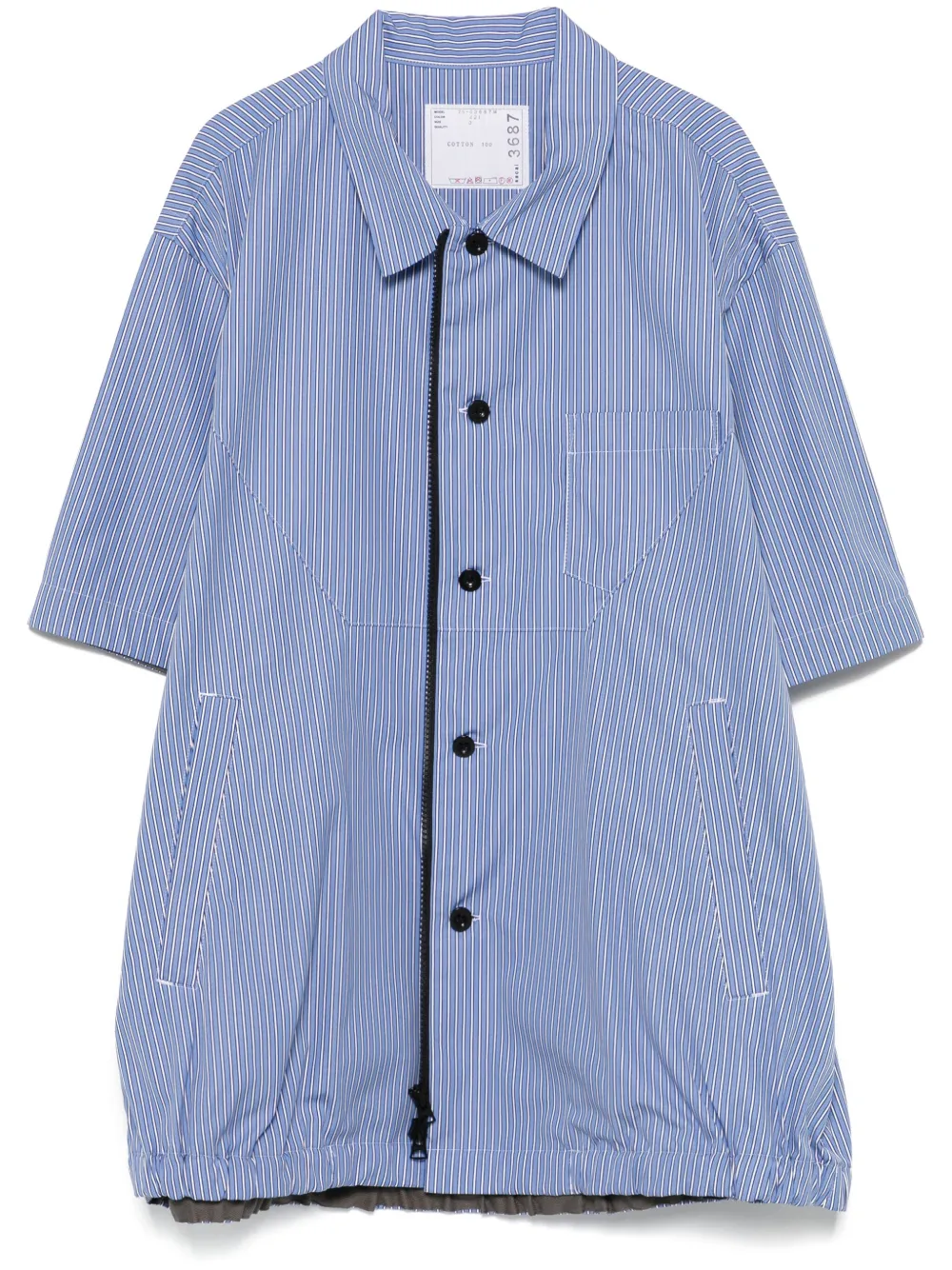 Рубашка в полоску SACAI, синий 
Рубашка в полоску SACAI, синий