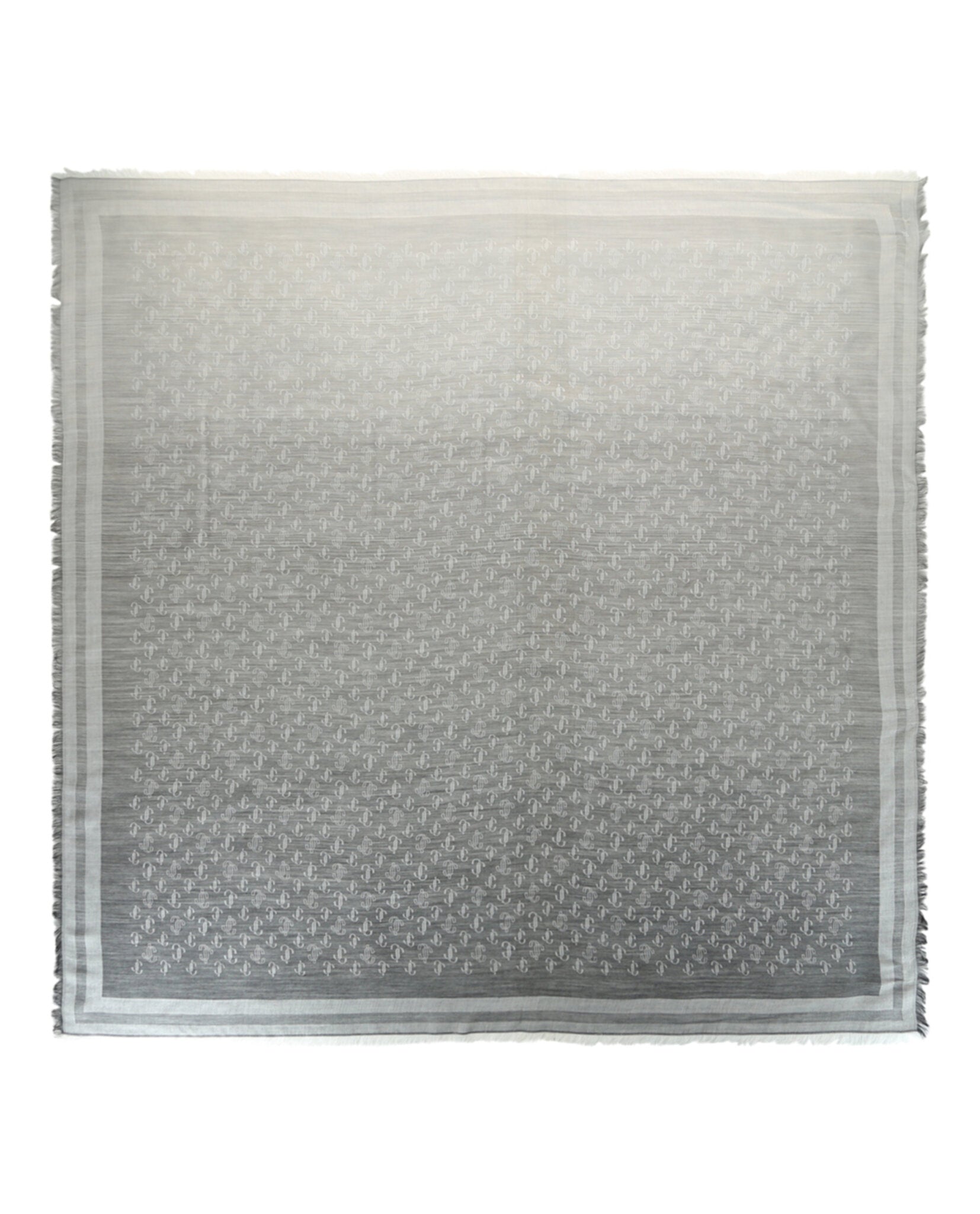 Шарф из смесовой шерсти с логотипом Jimmy Choo, серый 
Шарф из смесовой шерсти с логотипом Jimmy Choo, серый