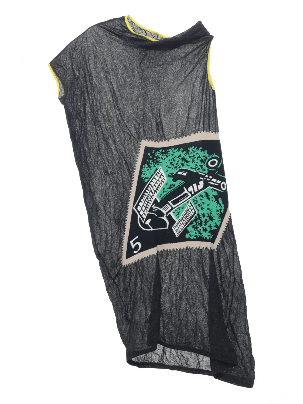 Платье Satellite с графичным принтом Kiko Kostadinov, черный 
Платье Satellite с графичным принтом Kiko Kostadinov, черный