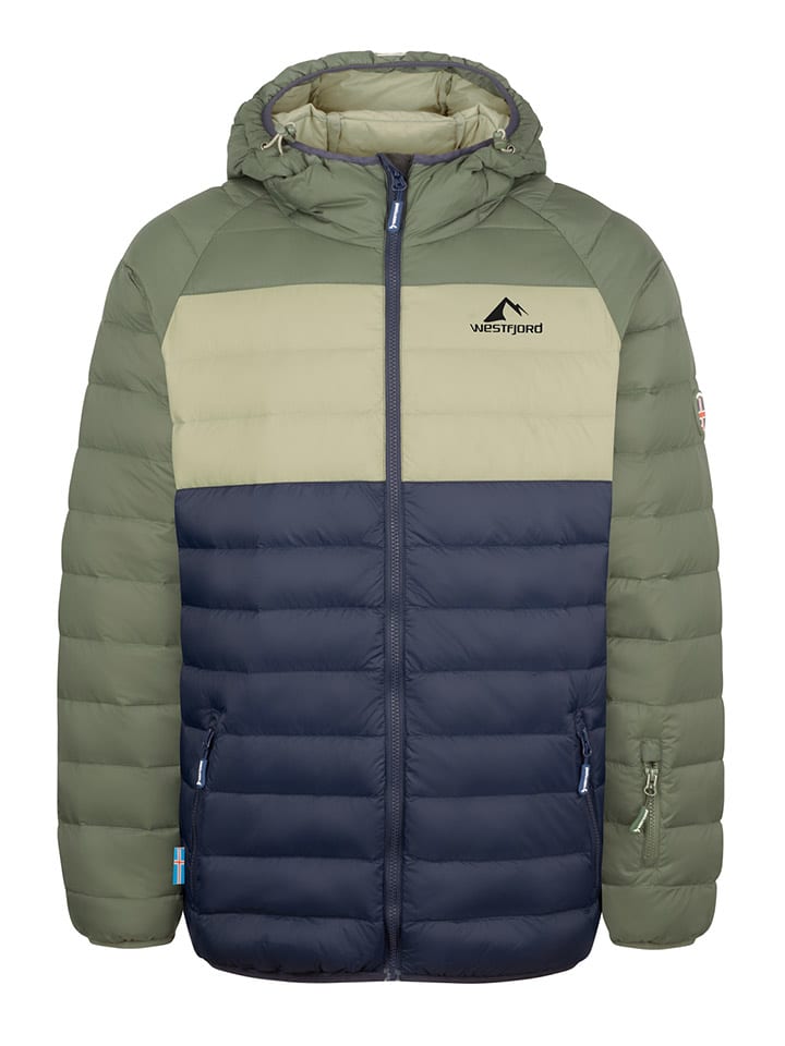 Пуховик "Snaefell" зеленого/темно-синего цвета Westfjord
Пуховик "Snaefell" зеленого/темно-синего цвета Westfjord