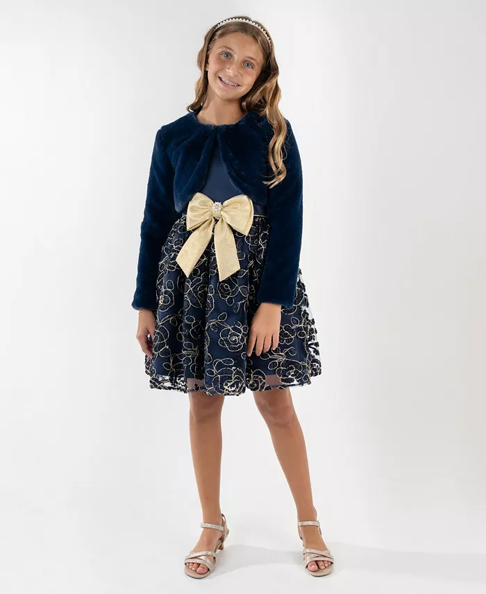 Детский комплект для девочек 7-16 лет: платье без рукавов и болеро из 2 предметов Rare Editions, синий
Детский комплект для девочек 7-16 лет: платье без рукавов и болеро из 2 предметов Rare Editions, синий