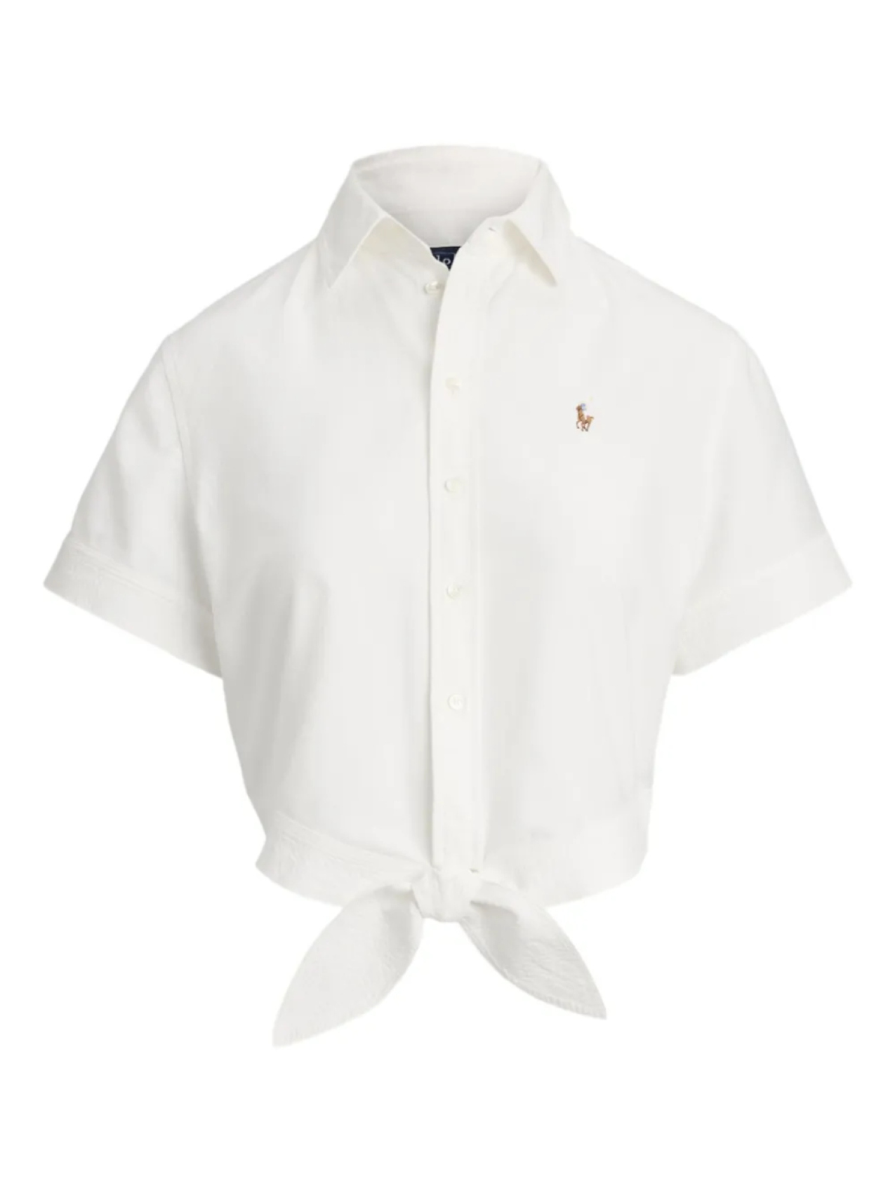 Рубашка с короткими рукавами и завязками спереди Polo Ralph Lauren, белый
Рубашка с короткими рукавами и завязками спереди Polo Ralph Lauren, белый