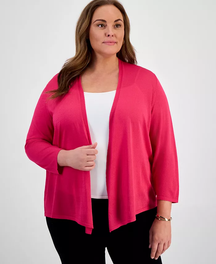 Кардиган А-силуэта с рукавом 3/4 для полных женщин Kasper, розовый
Кардиган А-силуэта с рукавом 3/4 для полных женщин Kasper, розовый