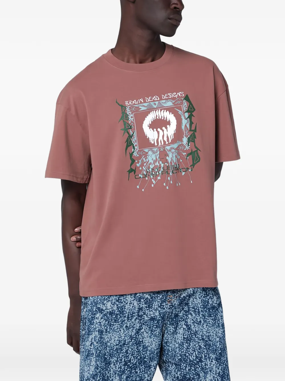 Футболка с короткими рукавами и графичным принтом Brain Dead, коричневый
Футболка с короткими рукавами и графичным принтом Brain Dead, коричневый
