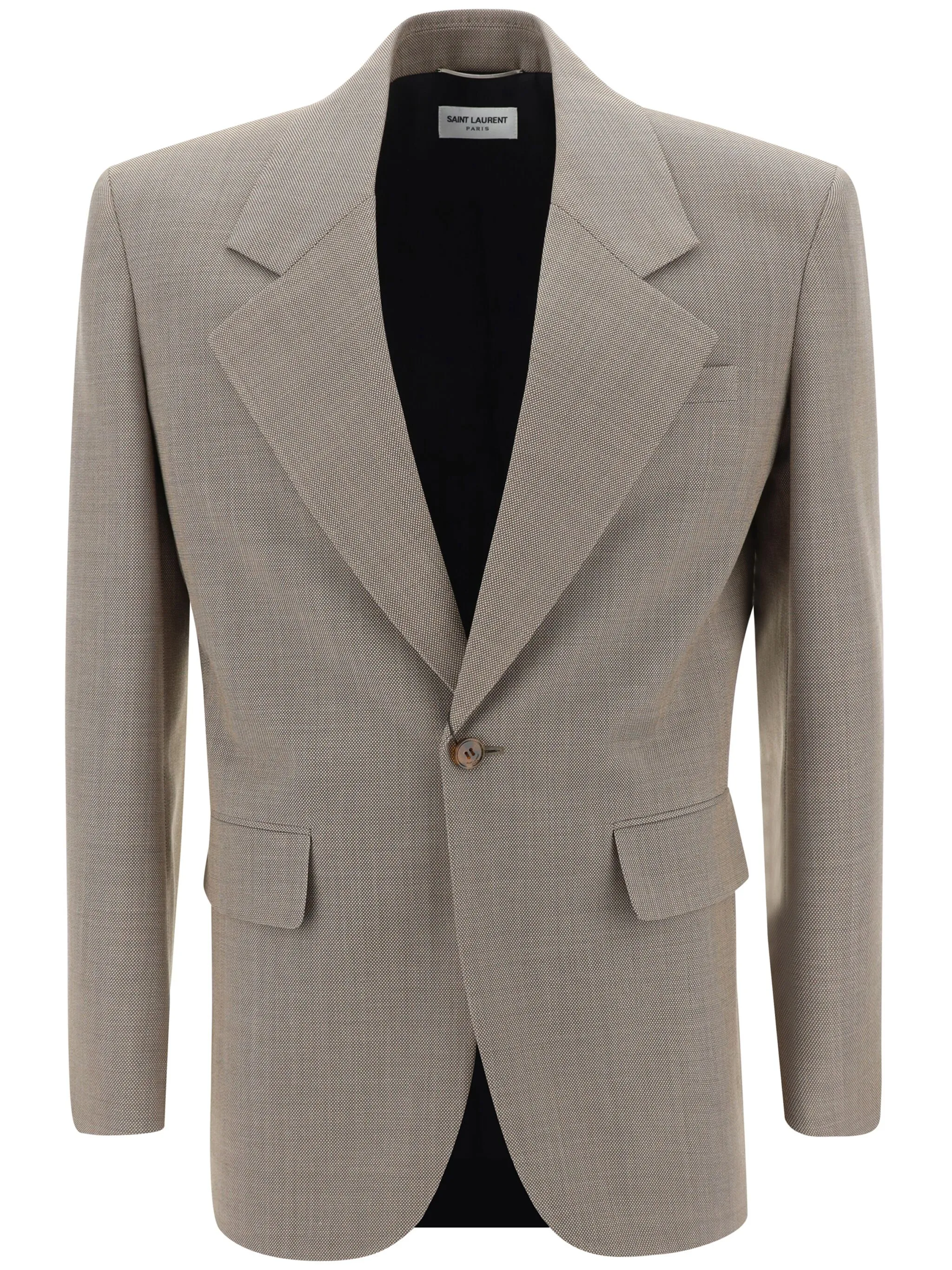 Шерстяной пиджак оверсайз Saint Laurent, бежевый
Шерстяной пиджак оверсайз Saint Laurent, бежевый