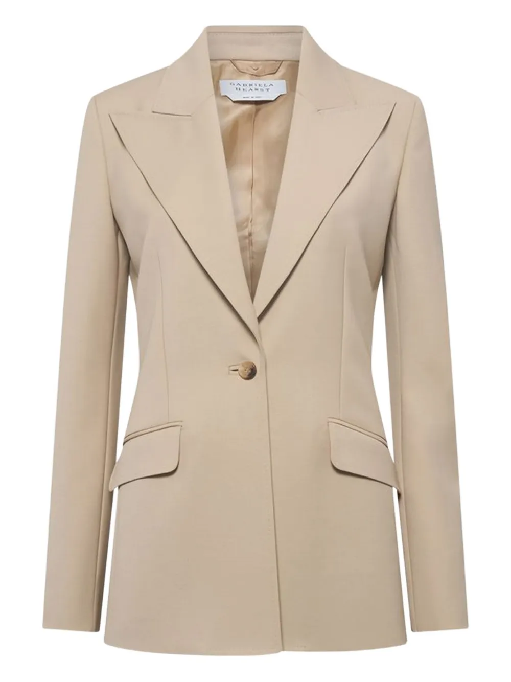 Однобортный пиджак с заостренными лацканами Gabriela Hearst, коричневый
Однобортный пиджак с заостренными лацканами Gabriela Hearst, коричневый