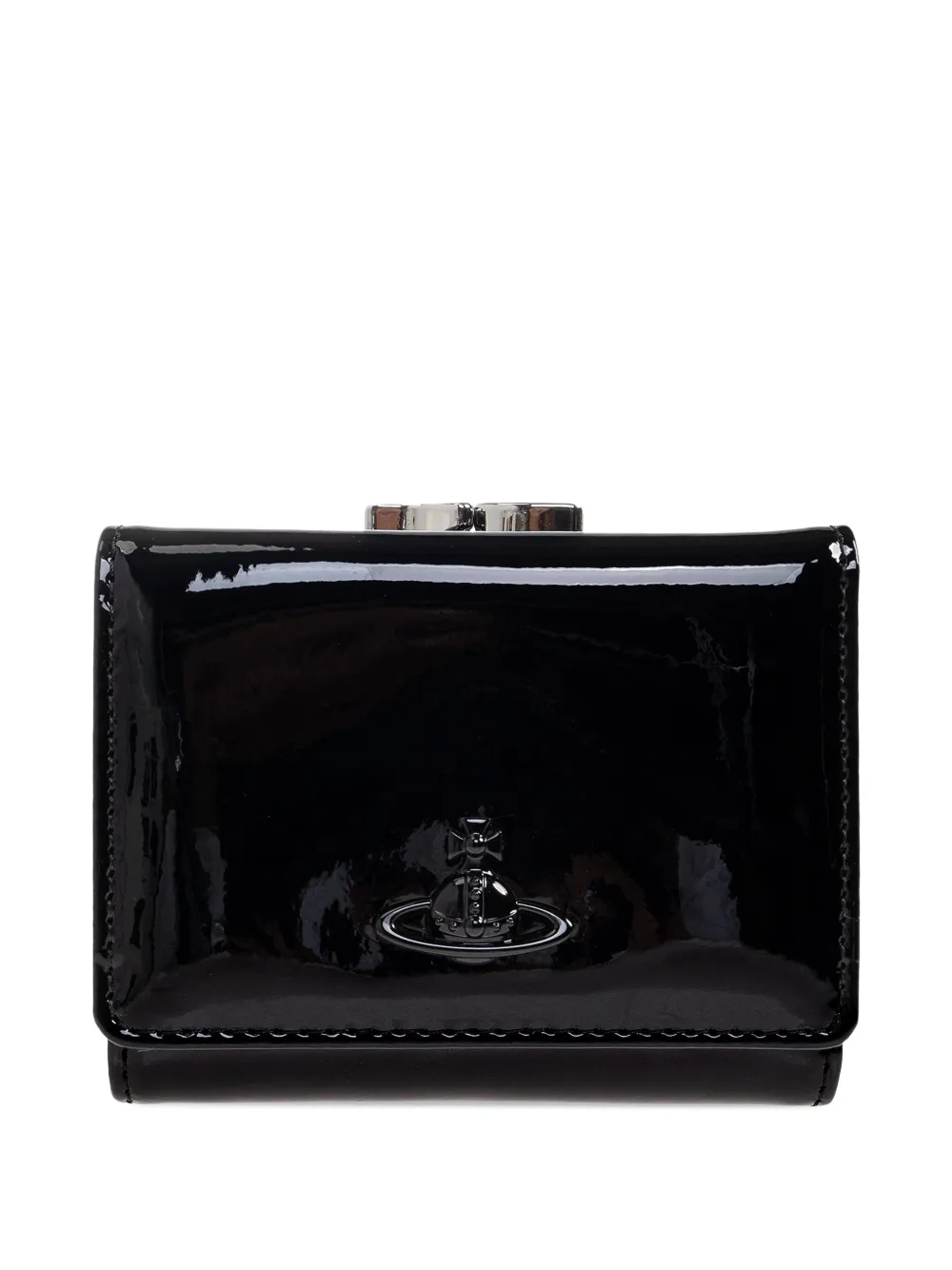 Бумажник из лакированной кожи с шарообразным декором Vivienne Westwood, черный
Бумажник из лакированной кожи с шарообразным декором Vivienne Westwood, черный