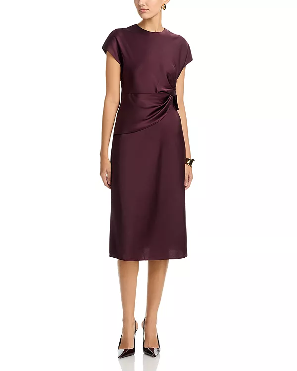 Платье из драпированного атласа от Avery Area Stars, коричневый
Платье из драпированного атласа от Avery Area Stars, коричневый