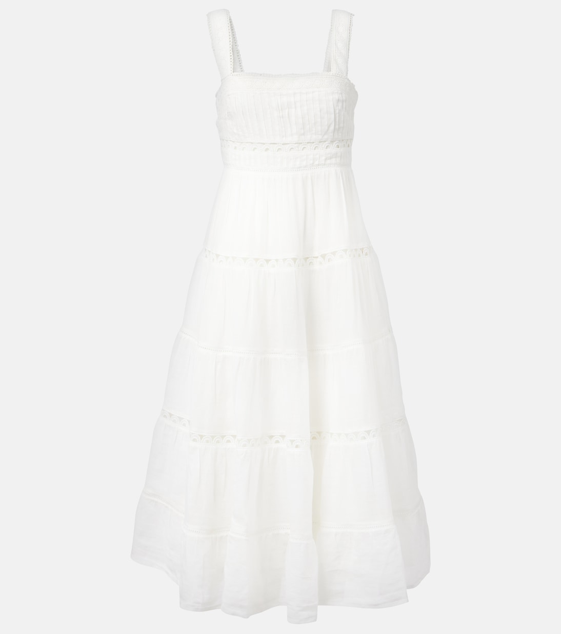 Вышитое многоярусное платье миди Lucien Veronica Beard, белый
Вышитое многоярусное платье миди Lucien Veronica Beard, белый