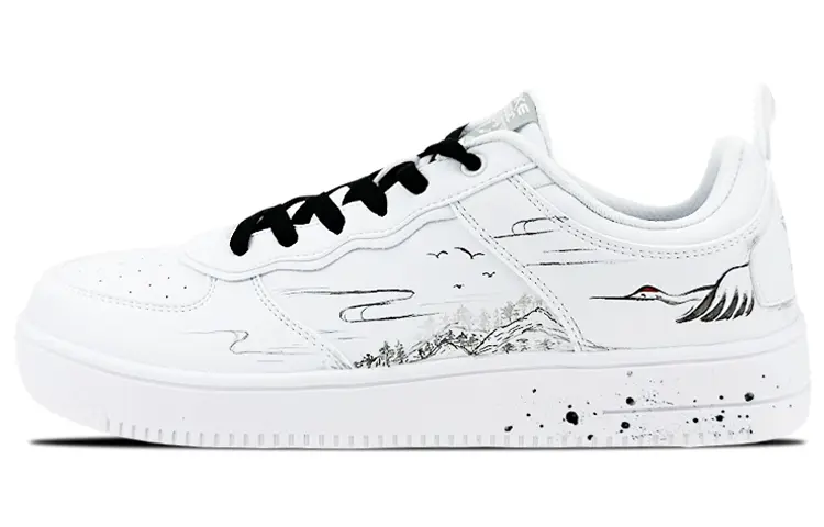 Кеды мужские, обувь для скейтбординга низкая белый/черный Erke 
Кеды мужские, обувь для скейтбординга низкая белый/черный Erke