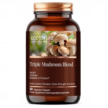 Пищевая добавка Triple Mushroom Blend - 60 капсул Doctor Life 
Пищевая добавка Triple Mushroom Blend - 60 капсул Doctor Life