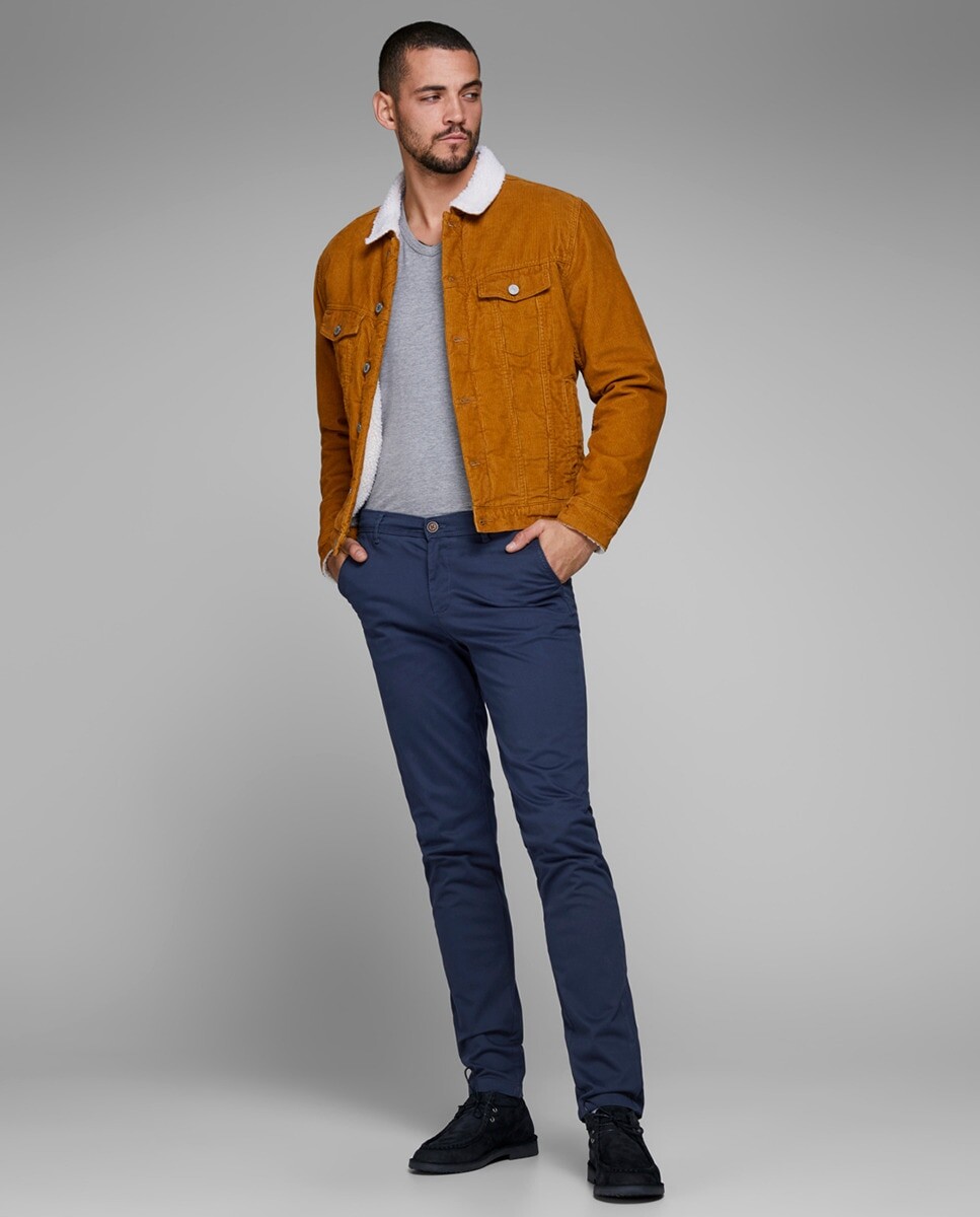 Узкие мужские брюки чинос Jack & Jones, темно-синий
Узкие мужские брюки чинос Jack & Jones, темно-синий