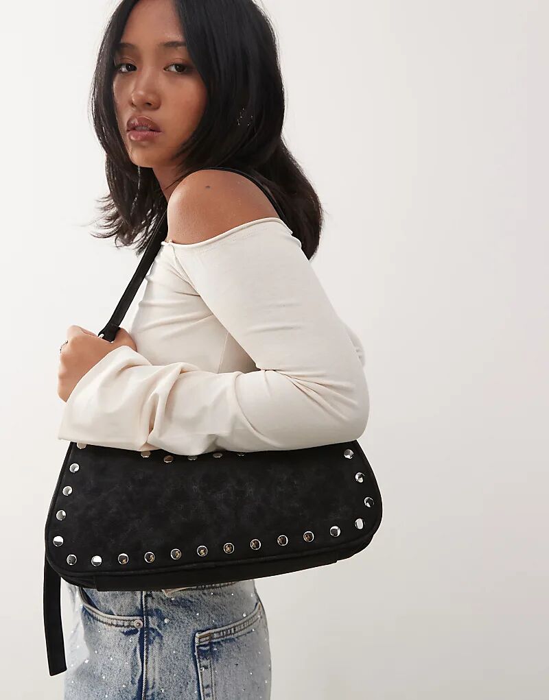 Сумка через плечо Weekday из искусственной замши с заклепками черного цвета
Сумка через плечо Weekday из искусственной замши с заклепками черного цвета