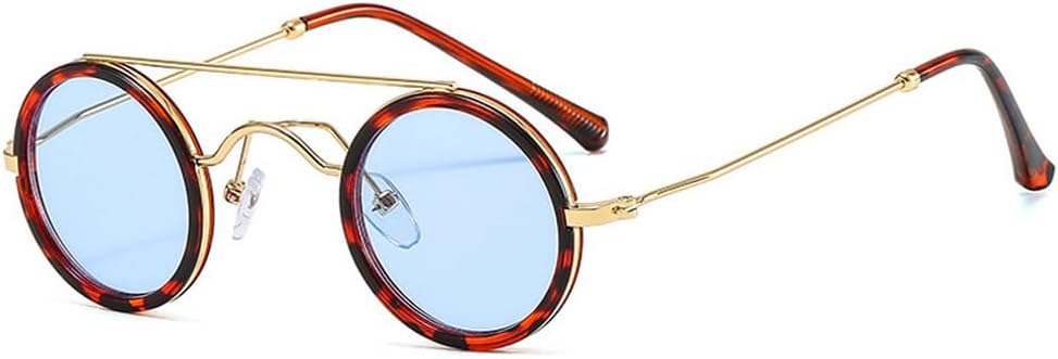 Ретро маленькие круглые металлические солнцезащитные очки, модные, с двойной перемычкой, конфетные цвета, защита от УФ-излучения UV400, мужские, в стиле панк HVTVTLA, Leopard Blue
Ретро маленькие круглые металлические солнцезащитные очки, модные, с двойной перемычкой, конфетные цвета, защита от УФ-излучения UV400, мужские, в стиле панк HVTVTLA, Leopard Blue