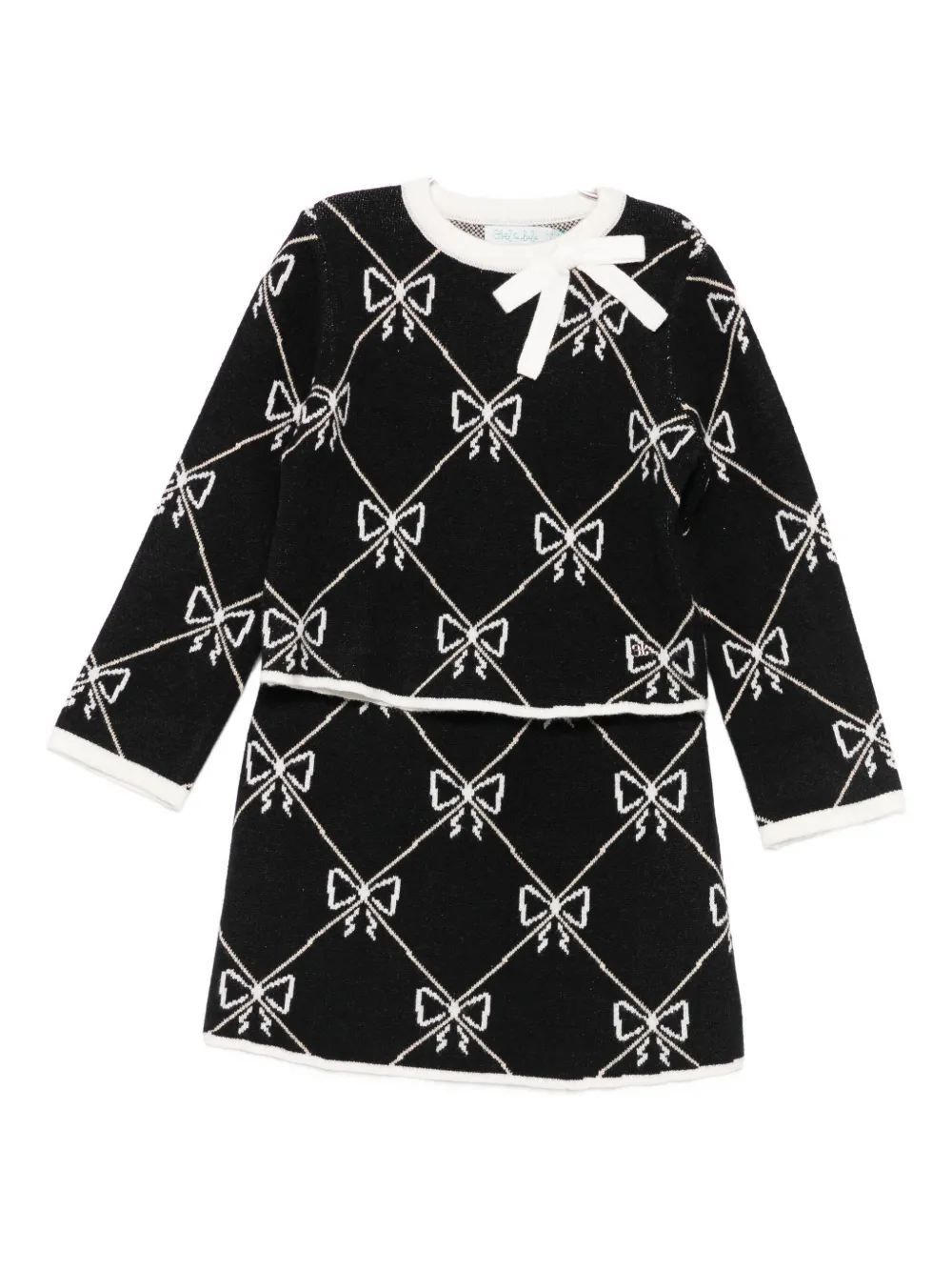 Спортивный костюм с бантом (комплект из двух) Abel & Lula, черный
Спортивный костюм с бантом (комплект из двух) Abel & Lula, черный