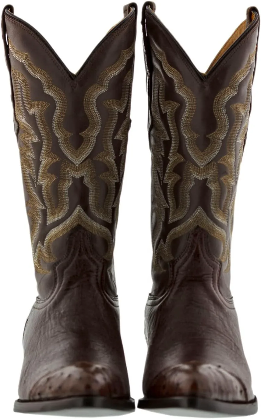 Мужские коричневые вестерн-ковбойские сапоги с накладкой из настоящей кожи страуса, носок J Cowboy Professional, коричневый
Мужские коричневые вестерн-ковбойские сапоги с накладкой из настоящей кожи страуса, носок J Cowboy Professional, коричневый